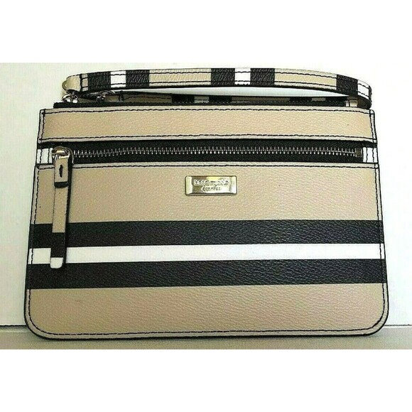New Kate Spade Tinie Shore Stripe Zip Wristlet Ottoman Stripes Multi - Picture 8 of 8